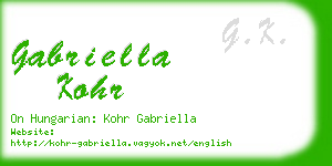 gabriella kohr business card